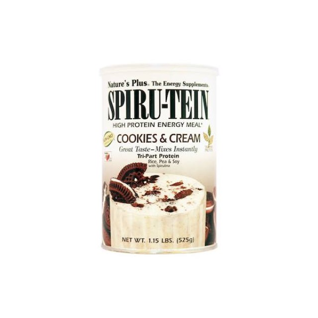 Natures Plus Spiru-Tein High-Protein Energy Meal με Γεύση Cookies & Cream 525gr