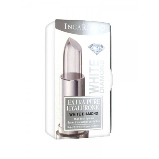 Inca Rose Diamond White, Λευκό, με άρωμα μέντας που αφήνει στα χείλη μια αίσθηση φρεσκάδας, Υπερ-ενυδατικά stick χειλιών, 4 ml