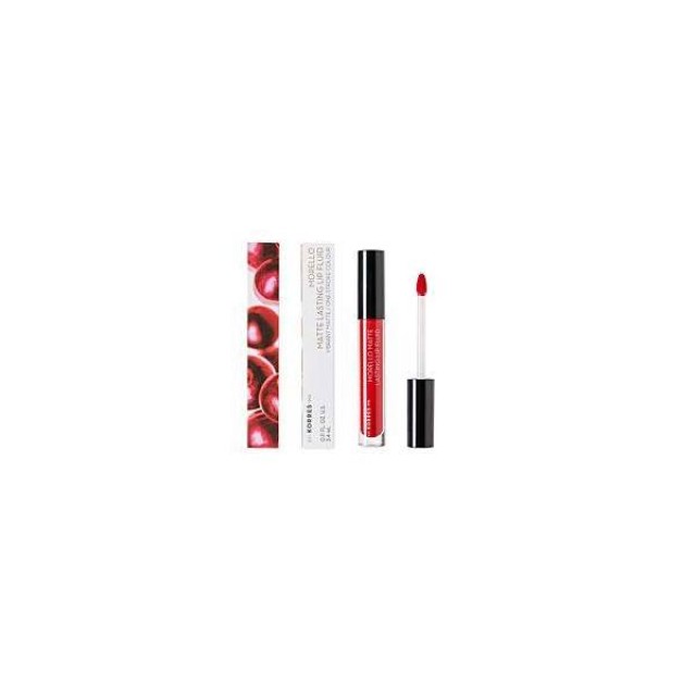 KORRES Υγρό Κραγιόν Morello Matte Lasting Lip Fluid No53 Red Velvet 3.4ml