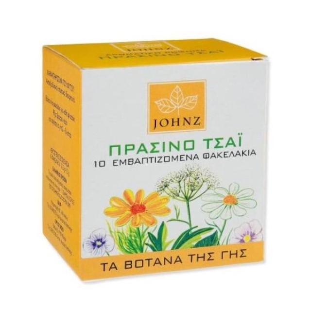 Johnz Ρόφημα Πράσινο Τσαϊ, 1.2 gr x 10 φακελάκια