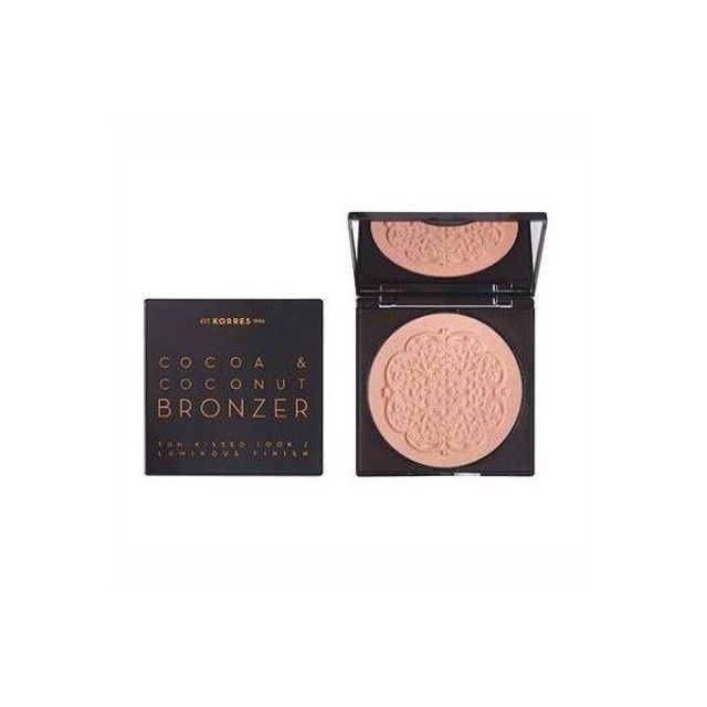 KORRES Cocoa & Coconut Bronzer Sun Kissed Look Luminous Finish Light Shade 01 10g