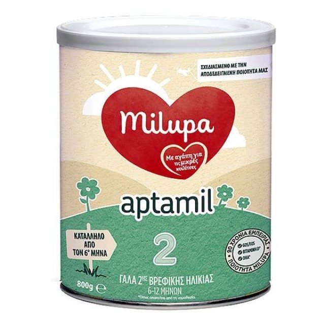 MILUPA Aptamil 2 Γάλα Δεύτερης Βρεφικής Ηλικίας 800gr