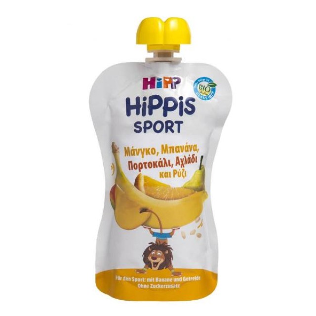 Hipp Sport Φρουτοπολτός με Μάνγκο Μπανάνα Πορτοκάλι Αχλάδι & Ρύζι, 120gr