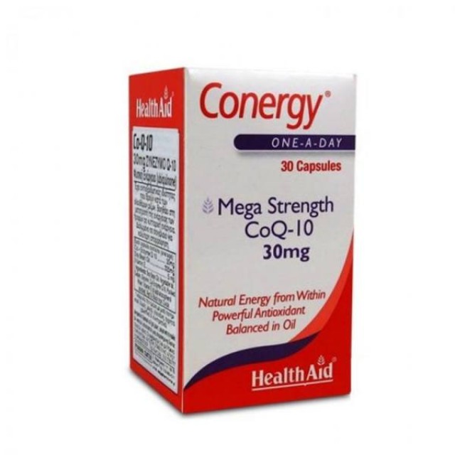 HEALTH AID Conergy CoQ-10 30mg - 30 Capsules