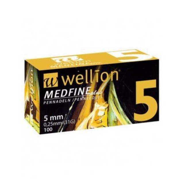 Wellion Medfine plus 31g για Στυλό Ινσουλίνης 5 mm 100 τμχ