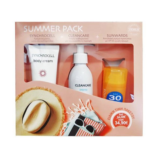 Synchroline Promo Synchrocell Body Cream Κρέμα Σώματος Κατά Της Κυτταρίτιδας, 150ml & Cleancare Intimo Απαλό Καθαριστικό Για Την