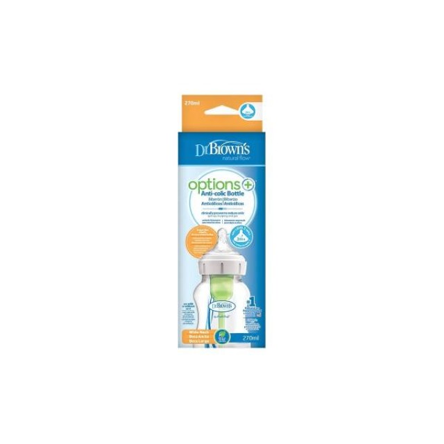 Dr. Browns Natural Flow Options + PP με Φαρδύ Λαιμό & Θηλή Σιλικόνης 270ml