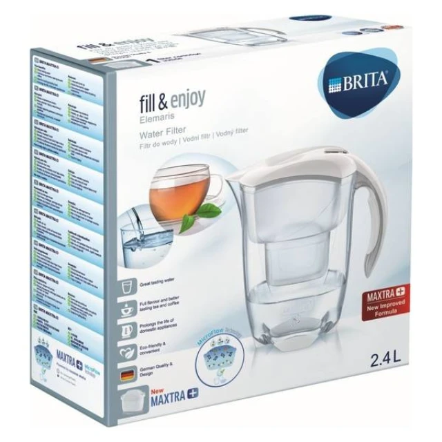 Brita Κανάτα Elemaris Fill & Enjoy White Πλαστική Με Καπάκι 2400ml
