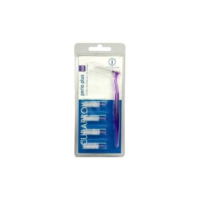 Curaprox Perio Plus 408 Μεσοδόντια Βουρτσάκια Μωβ, 5 τεμάχια με λαβή