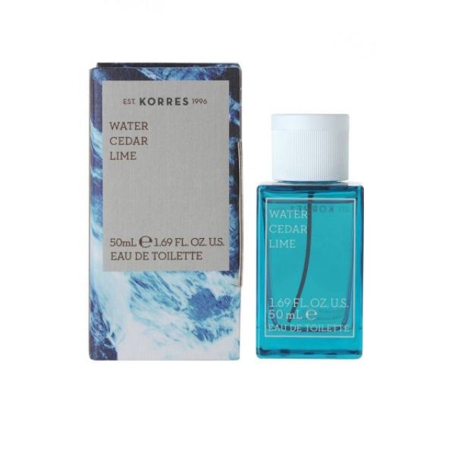 Korres Water / Cedar / Lime Eau de Toilette Ανδρικό Άρωμα, 50ml
