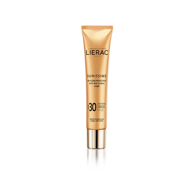 LIERAC - Sunissime BB Fluide Protective Anti-Aging Golden Face   Decollete SPF30 | 40ml