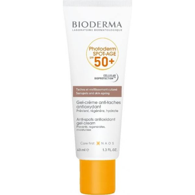 BIODERMA Photoderm Spot-Age Antioxydant Gel Cream Αντιοξειδωτική Αντηλιακή Προσώπου SPF50+ 40ml